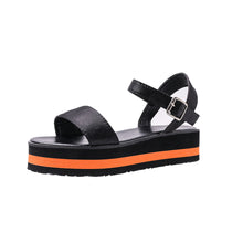 Cargar imagen en el visor de la galería, Women&#39;s Color Block Round Toe Buckle Sandals
