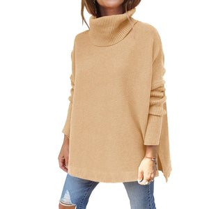 Soft Cotton Stand Collar Large Size Long Sleeve Tops Ladies Jumper Loose Tunic Casual T-Shirts