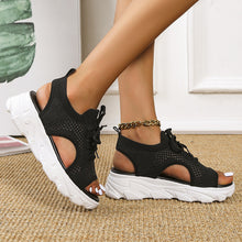 Cargar imagen en el visor de la galería, Summer new thick-soled flying woven soft-soled casual sandals
