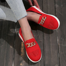 Load image into Gallery viewer, Metal buckle mesh breathable thick heel casual women&#39;s shoes
