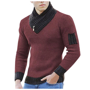 Men Turtleneck Winter Warm Cotton Pullovers Sweaters