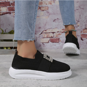 Women's Mesh Rhinestone Thick Sole Casual Shoes