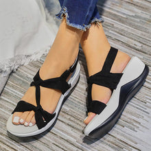 Cargar imagen en el visor de la galería, Women&#39;s Casual Simple Bow Wedge Sandals
