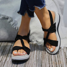 Cargar imagen en el visor de la galería, Women&#39;s Casual Simple Bow Wedge Sandals
