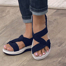 Cargar imagen en el visor de la galería, Women&#39;s Casual Simple Bow Wedge Sandals
