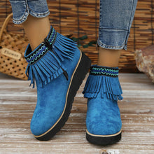 Cargar imagen en el visor de la galería, Womens Booties Casual Ankle Boots Work Women Side Zipper Faux Suede Winter Shoes
