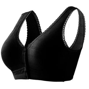 PLUS SIZE COTTON FRONT BUCKLE BRA