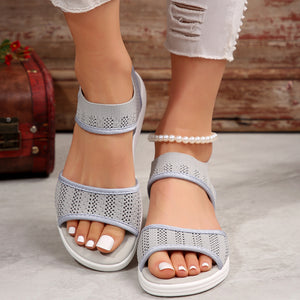 Casual Comfortable Wide Width Breathable Mesh Fish Mouth Sport Women Sandals 2024 Summer