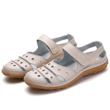 Cargar imagen en el visor de la galería, Comfyfleek Wide Toe Box &amp; Wide Size Leather Sandals
