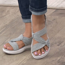 Cargar imagen en el visor de la galería, Women&#39;s Casual Simple Bow Wedge Sandals
