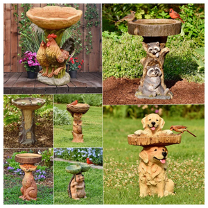 Last Sale 49% OFF🎄Resin Sculpture Bird Feeders