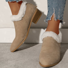 Cargar imagen en el visor de la galería, Winter Fashion Thick Heel Short Boots For Women With Plush Lining And Casual Rear Zipper Short Boots
