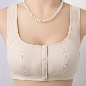 Large size sponge front button sleep bra