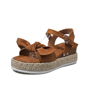 2024 Summer Flat Hemp Rope Sandals for Ladies