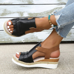 Women's fish mouth casual flat sandals