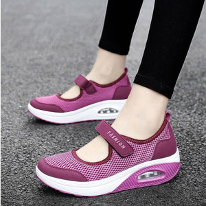 Women's Thick Sole Mesh Velcro Shoes