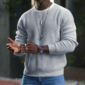 Men Long Sleeve Round Neck Knitwear