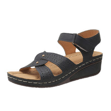 Cargar imagen en el visor de la galería, Women&#39;s Comfort Round Toe Wedge Sandals
