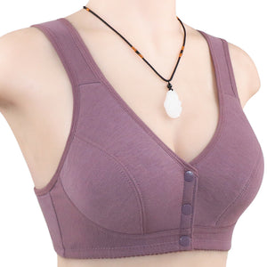 Ladies Cotton Tank Front Button Bra