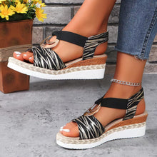 Cargar imagen en el visor de la galería, Women Summer Wedge Fish Mouth Roman Sandals
