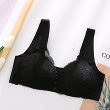 Load image into Gallery viewer, Women&#39;s Plus Size Lace Wide Straps Wireless Bra Front Closure Push Up Bras
