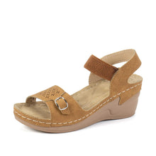 Cargar imagen en el visor de la galería, Women&#39;s square wedge comfortable sandals
