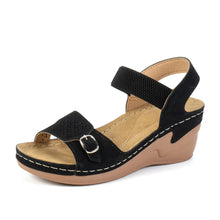 Cargar imagen en el visor de la galería, Women&#39;s square wedge comfortable sandals
