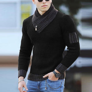 Men Turtleneck Winter Warm Cotton Pullovers Sweaters