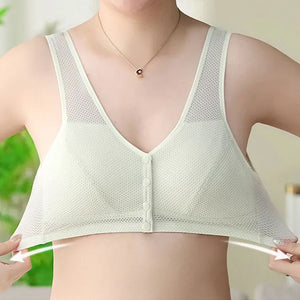 Comfortable Breathable Front Closure Mesh Bra No Underwire