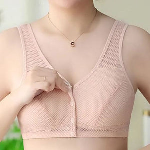 Comfortable Breathable Front Closure Mesh Bra No Underwire