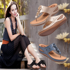 Women's summer non-slip casual wedge slippers