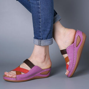 Ladies Summer Wedge Slippers