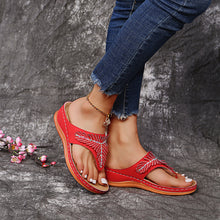 Load image into Gallery viewer, Flat lightweight rhinestone flip flops
