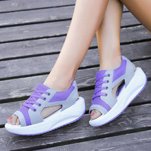 Cargar imagen en el visor de la galería, Women&#39;s Mesh Wedge Breathable Casual Sandals
