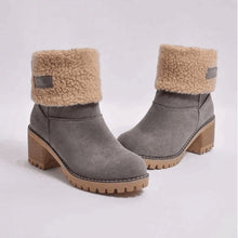 Cargar imagen en el visor de la galería, Women&#39;s Chunky Heel Round Toe Snow Boots
