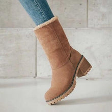 Cargar imagen en el visor de la galería, Women&#39;s Chunky Heel Round Toe Snow Boots
