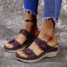 Cargar imagen en el visor de la galería, Women Casual Shoes Vintage Flower Fish Mouth Sandals

