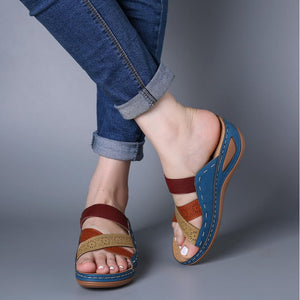 Ladies Summer Wedge Slippers