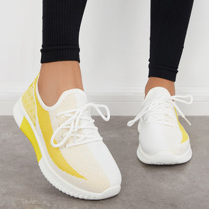 Women's Breathable Lightweight Lace-Up Sneakers