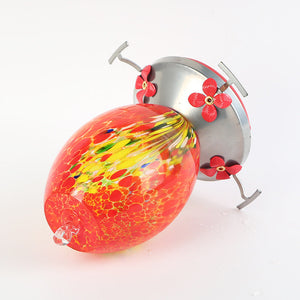 Hummingbird Feeder Hand Blown Glass