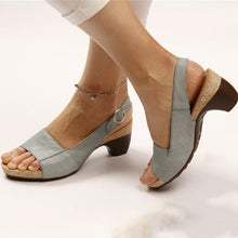 Cargar imagen en el visor de la galería, Shoesmama Women&#39;s Elegant Low Chunky Heel Comfy Sandals
