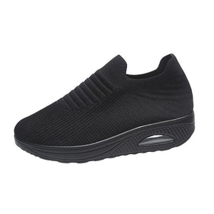 Women's low top fly woven casual sneakers