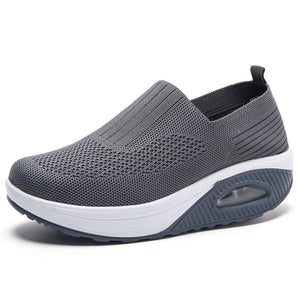 Thick-soled flying woven air cushion women's shoes