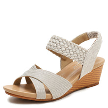 Cargar imagen en el visor de la galería, Women&#39;s summer open toe wedge sandals
