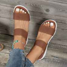 Cargar imagen en el visor de la galería, Ladies Fly Woven Flat Casual Sandals
