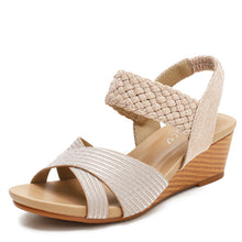 Cargar imagen en el visor de la galería, Women&#39;s summer open toe wedge sandals
