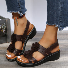 Load image into Gallery viewer, Women&#39;s Casual Wedge Velcro Sandals
