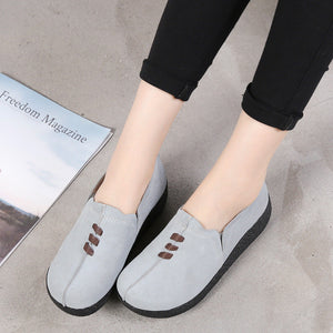 Round toe fly woven mesh thick sole ladies casual shoes