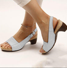 Cargar imagen en el visor de la galería, Shoesmama Women&#39;s Elegant Low Chunky Heel Comfy Sandals
